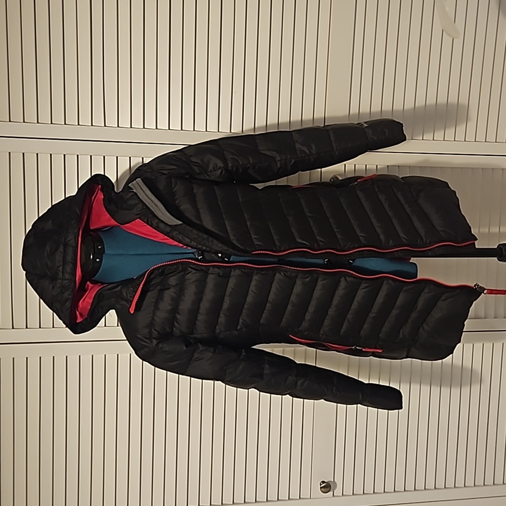 EDDIE BAUER GIRLS DOWN PARKA SIZE L (14-16) BLACK